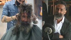 Bezdomovce majitel barbershopu změnil k nepoznání: Díky proměně se po 10 letech setkal s rodinou!