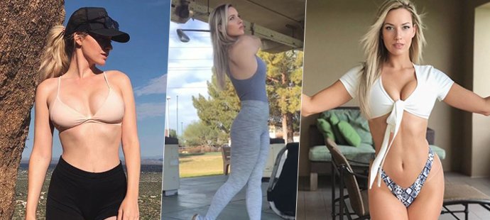 Paige Spiranacová na odpalištích ráda předvádí nejen svůj švih....