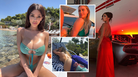 Dovolené krásek z instagramu: Pornohvězda se prsila na Bahamách, modelka pózovala u tryskáče!