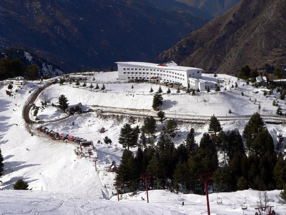 Pákistánské lyžařské středisko Malam Jabba