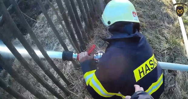 Muž z Domažlicka při pálení trávy nevybíravě napadal hasiče, kteří ji přijeli hasit.