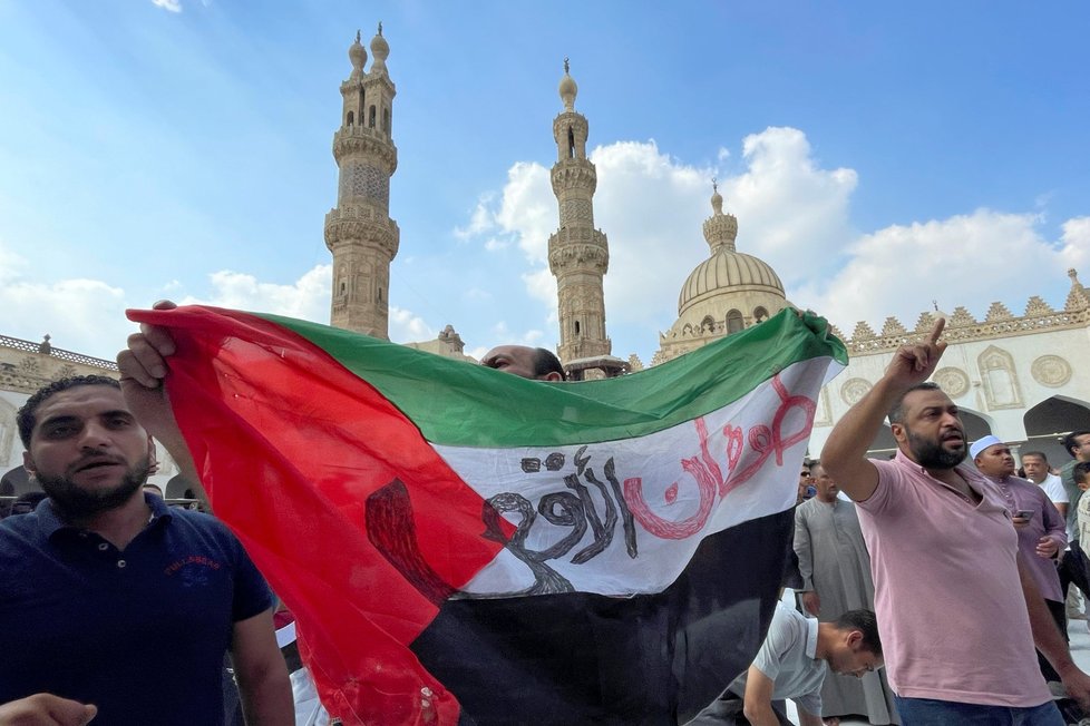 Desetitisíce lidí v Íránu, Iráku, Bangladéši, Jordánsku či Jemenu protestovaly proti izraelským úderům na Gazu a vyjadřovaly podporu Palestincům (13.10.2023)