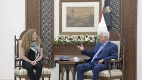 Ahidu Tamímíovou přijal po propuštění z vězení i palestinský prezident Mahmúd Abbás