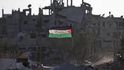 Palestinská vlajka v pásmu Gazy