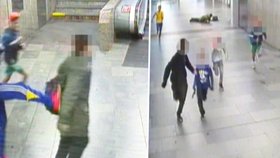 Čtrnáctiletý školák skopl v metru seniora (68) na zem