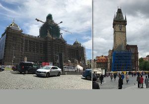 Řada významných památek v Praze se teď ocitla pod lešením.