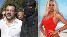 Éru fašismu připomíná současné dění v Itálii americké herečce a aktivistce Pamele Andersonové. Italský vicepremiér Matteo Salvini, šéf protiimigrační Ligy a nejvýraznější osoba kabinetu, na sociálních sítích v reakci konstatoval, že hvězdu seriálu z 90. let Pobřežní hlídka měl raději v plavkách.