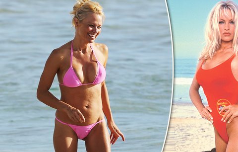 Plavčice Pamela Anderson (46) na Havaji: Pánové, kdo by od ní nechtěl zachránit?!