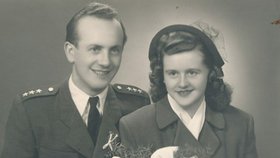 Svatba Sušánkových v roce 1950.