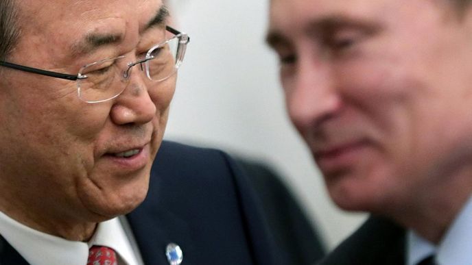 Pan Ki-mun a Vladimir Putin