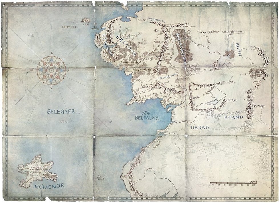 Ze seriálu Pán prstenů zatím ukázali jen mapy Středozemě.