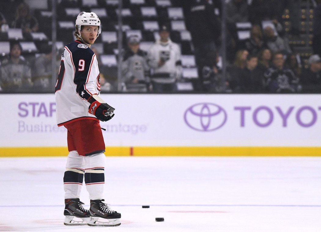 Ruský střelec ve službách Columbusu Blue Jackets Artěmij Panarin