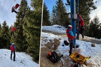 Lanovka na Šumavě uvěznila matku s dcerou: Dramatická záchrana