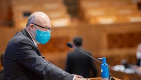 Projednávání novely pandemického zákona v Senátu: Ministr zdravotnictví Vlastimil Válek (10.2.2022)