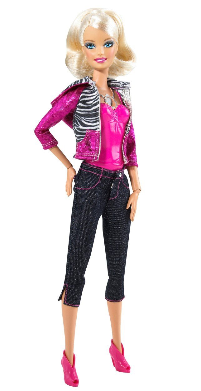 2010 Interaktivní Barbie s displejem na zádech.