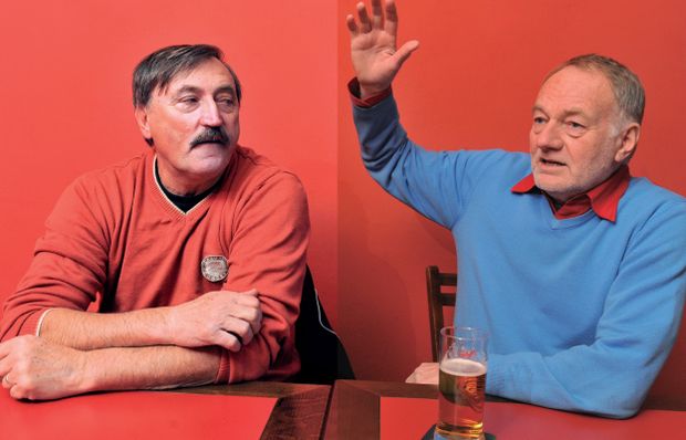 Antonín Panenka a Luděk Sobota. Antonín Panenka a Luděk Sobota.