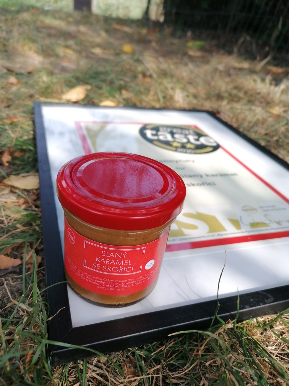 Za slaný karamel se skořicí letos Katka obdržela další ocenění v soutěži Great Taste Awards.