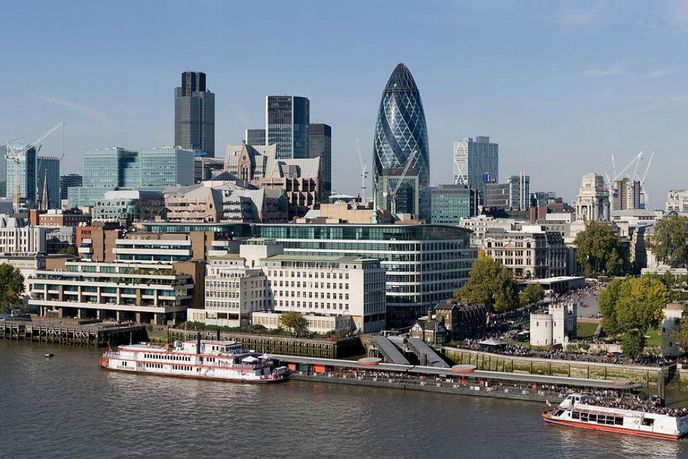 Panorama čtvrti City of London. Panorama čtvrti City of London.
