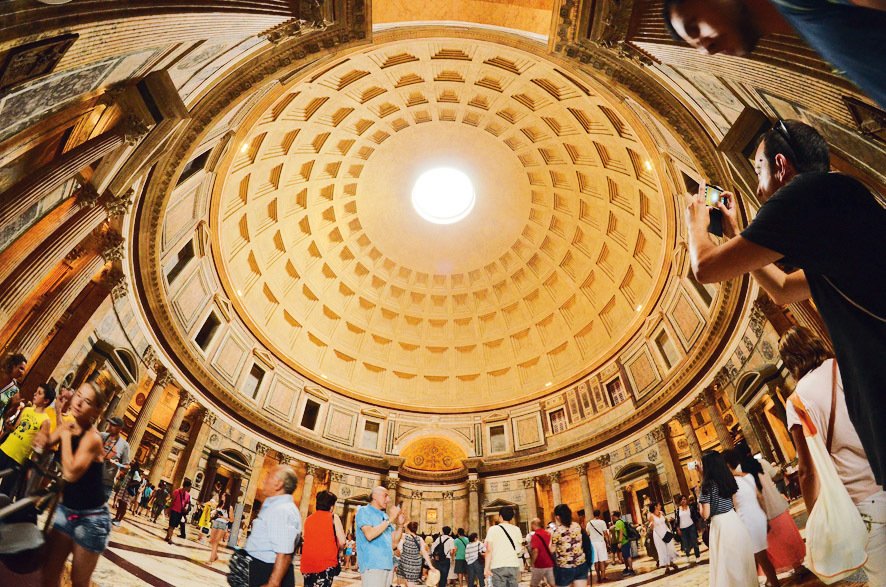Římský Pantheon je z beton