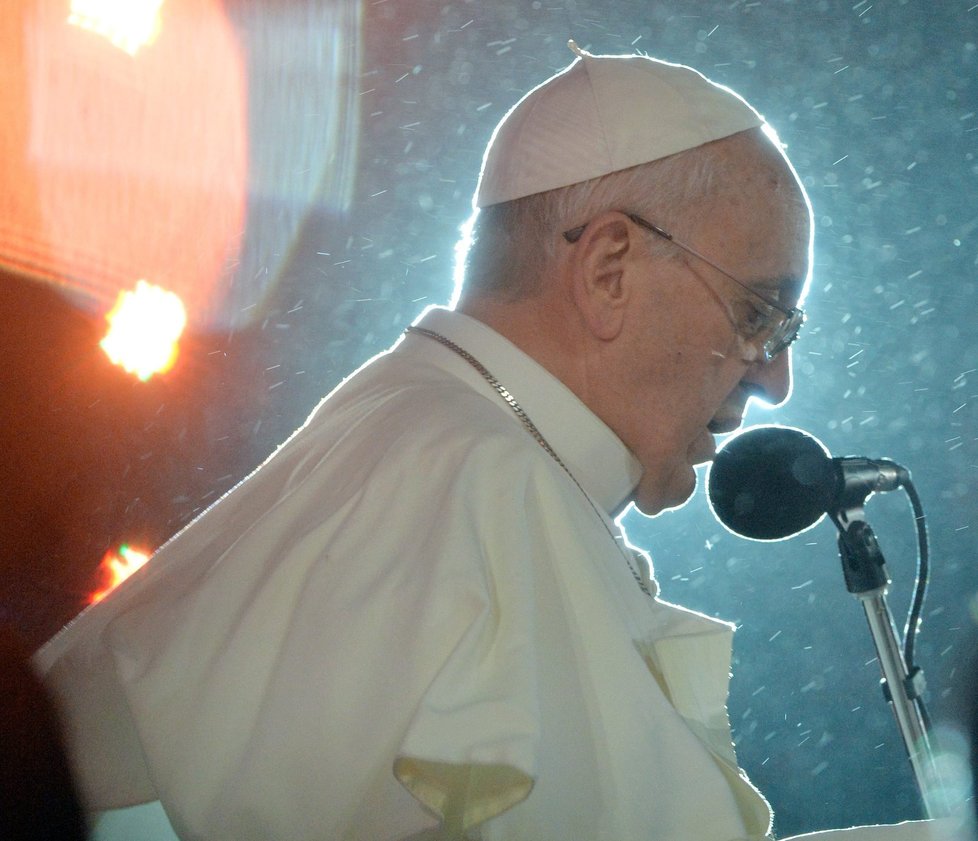 Boží světlo? Papež František promlouvá k věřícím v Rio de Janeiru
