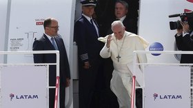 Papež František při návštěvě Chile