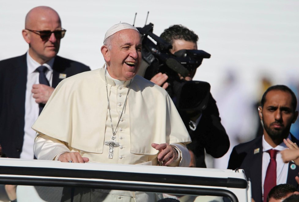Papež František na mši v Abú Zabí (5. 2. 2019)