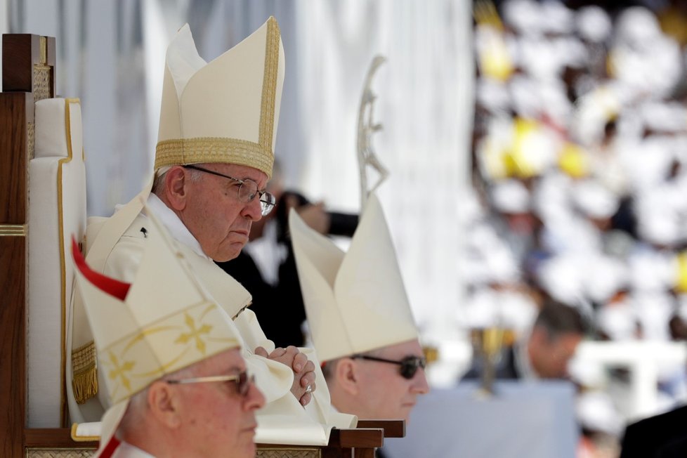 Papež František na mši v Abú Zabí (5. 2. 2019)
