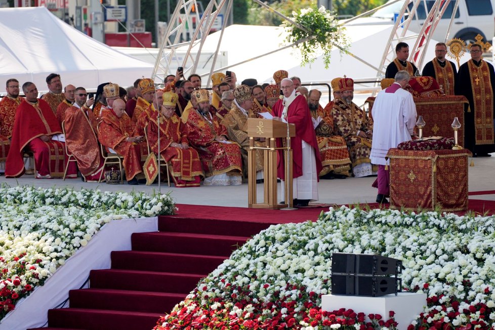 Papeže Františka v Prešově přivítaly tisíce lidí (14.9.2021)