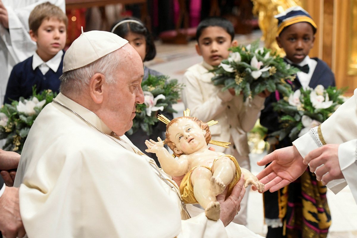 Papež František na Vánoce během 24. a 25. prosince 2023