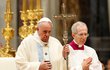 Papež František při první vatikánské bohoslužbě roku 2020 (1.1.2020)