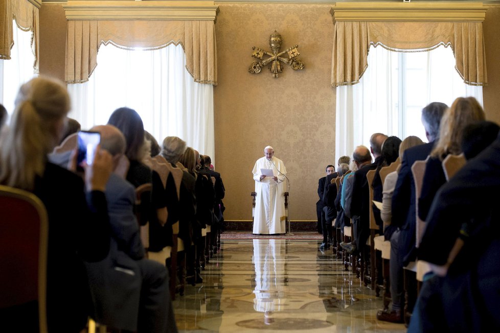 Papež František se zastal uprchlíků během setkání jezuitů ve Vatikánu. (17. 9. 2016)