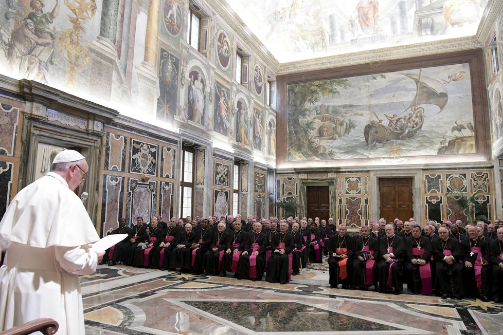 Papež František se zastal uprchlíků během setkání jezuitů ve Vatikánu. (17. 9. 2016)