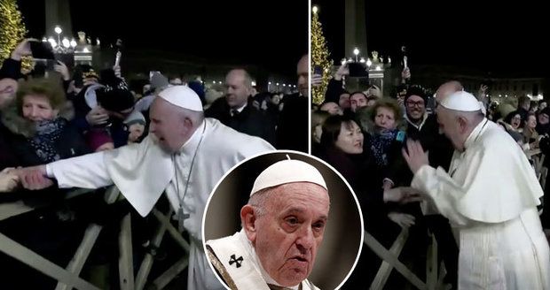 Papežovi ujely nervy: Udeřil ženu, která ho tahala za ruku. Pak odsoudil bití či porno