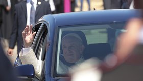 Papež při návštěvě Palerma.