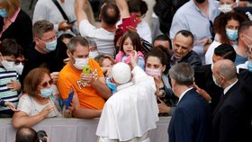 Papež František na audienci ve Vatikánu