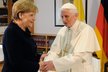Papež Benedikt XVI. při setkání s Angelou Merkel