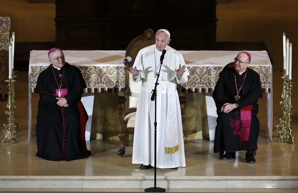 Papež rozmlouval i o problémech církve