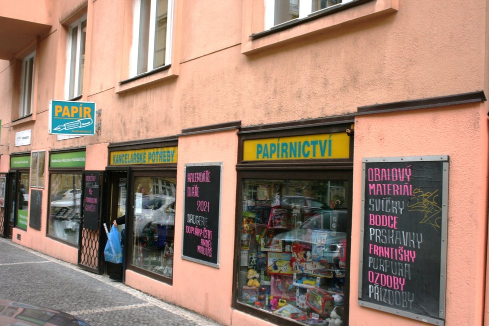V Praze se opět otevřela papírnictví a lidé si mohli opět osobně nakoupit i v menších prodejnách.  (19. ledna 2021).