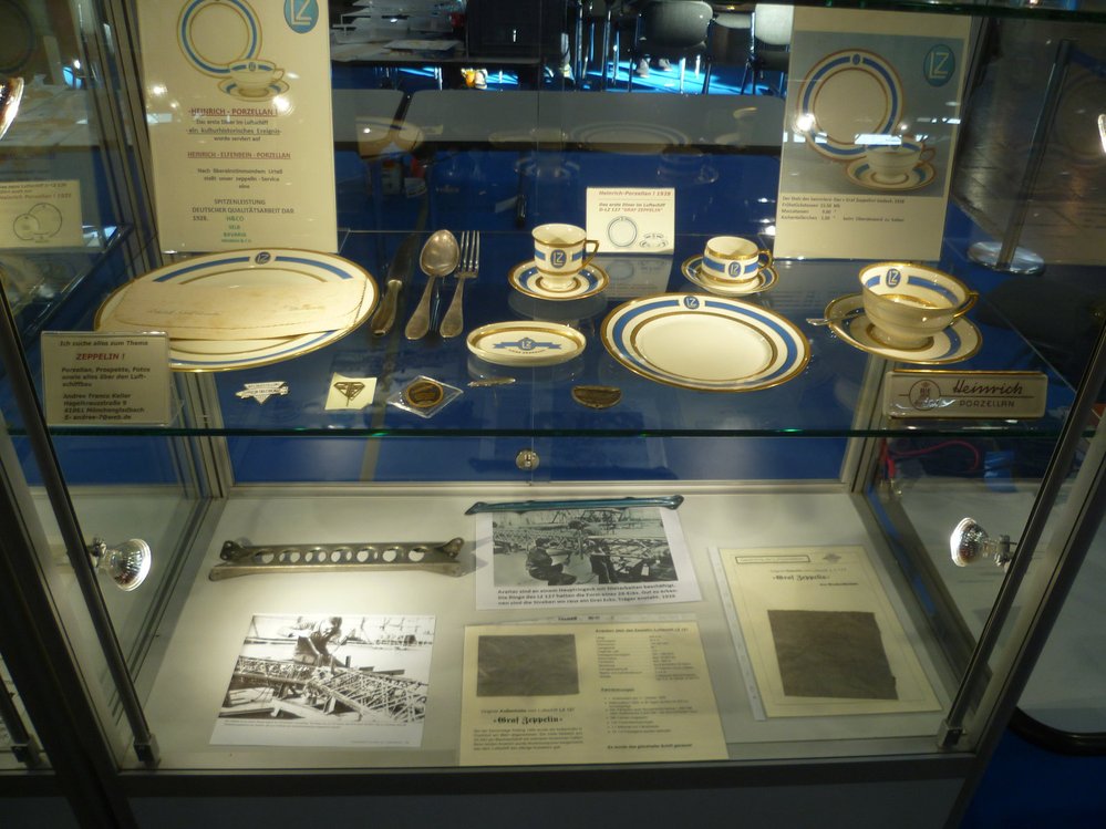 Část sbírky pocházející ze vzducholodí konstruovaných firmou Zeppelin