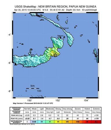 Zemětřesení zasáhlo Papuu-Novou Guineu