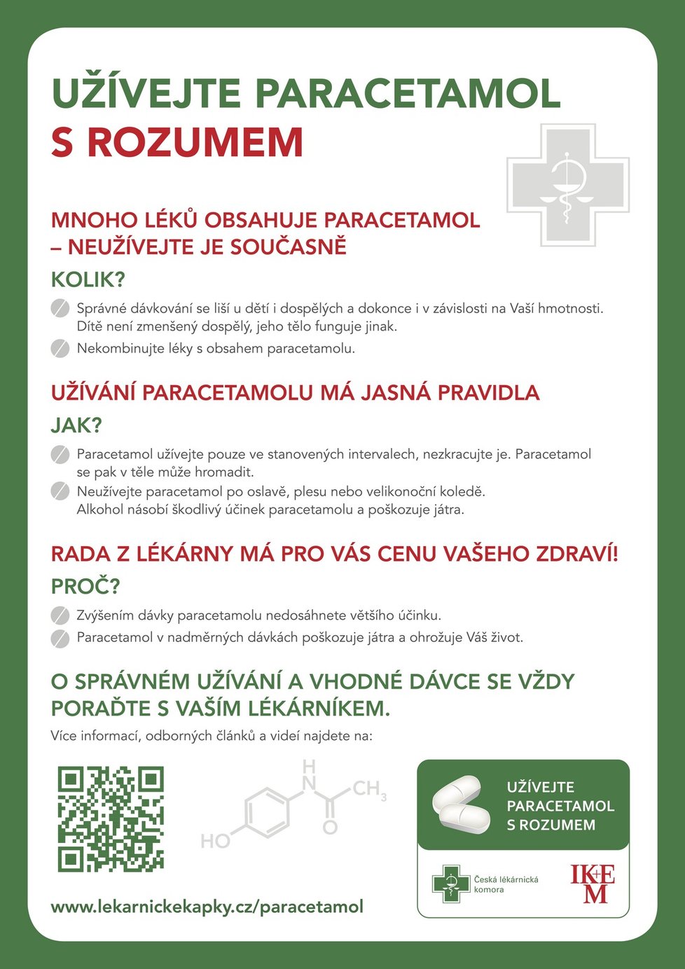 Užívejte paracetamol s rozumem