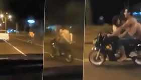 Pár v Paraguayi se oddával intimním hrátkám za jízdy na motocyklu.