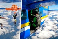 Parašutista při seskoku bojoval o život: Padák se mu namotal na ocas letadla