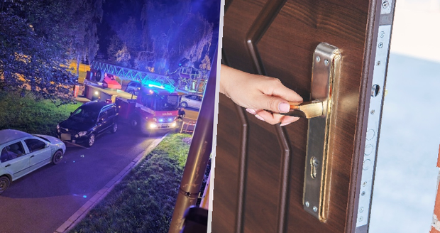 Chlapec se zamkl v bytě a tvrdě usnul: Tatínkovi v noci do bytu pomohli až hasiči