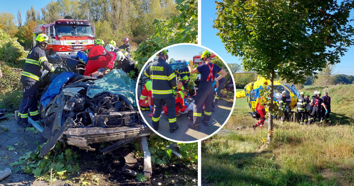 Na Pardubicku při nehodě osobního auta zemřel spolujezdec. (21. října 2023)
