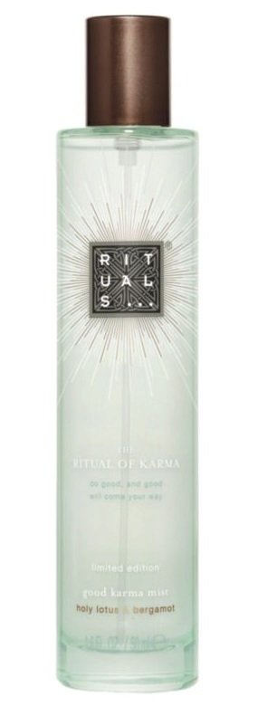 The Ritual of Karma Bed & Body Mist, sprej na tělo a tkaniny, 480 Kč, koupíte na www.rituals.cz nebo v prodejnách Rituals