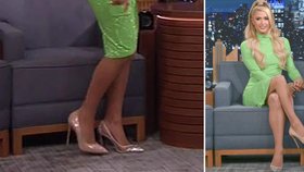Přešlap Paris Hiltonové: Do televize přišla s každou botou jinou!