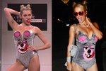 Dědička hotelového impéria Paris Hilton si vystřelila ze zpěvačky Miley Cyrus, když se za ni převlékla na halloweenskou párty.