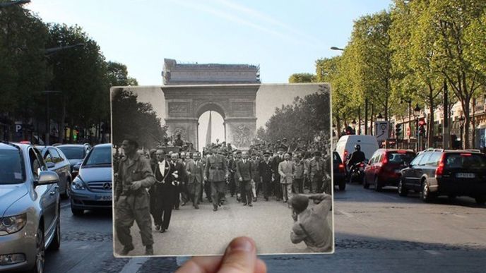 Skvěle zasazené scény válečné Paříže do moderních ulic