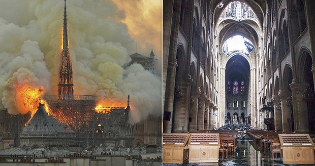Zkáza Notre-Dame: Vápencová stavba se po požáru rozpouští, stavební kameny praskají